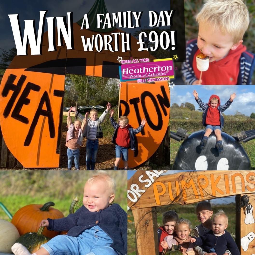 ⭐️🎃 𝗪𝗜𝗡 𝗮 𝗳𝗮𝗺𝗶𝗹𝘆 𝗱𝗮𝘆 𝗼𝘂𝘁 𝘄𝗼𝗿𝘁𝗵 £𝟵𝟬! 🎃⭐🎉

We're SO excited for the return of our Heatherton Pumpkin Patch this October that we're giving away a fabulous family day out package....worth £90! 😍🎃🍂🎉

For you chance to WIN visit bit.ly/46tBRbh 🙌
