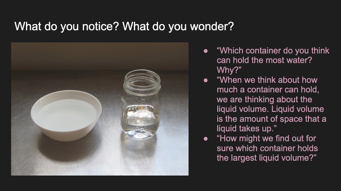 zack_hill's tweet photo. A5: Notice and Wonder is one of my favorites! Here's one that gets at understanding the concept of measuring liquid volume. #FCTMchat https://t.co/xEmzdv4wyN