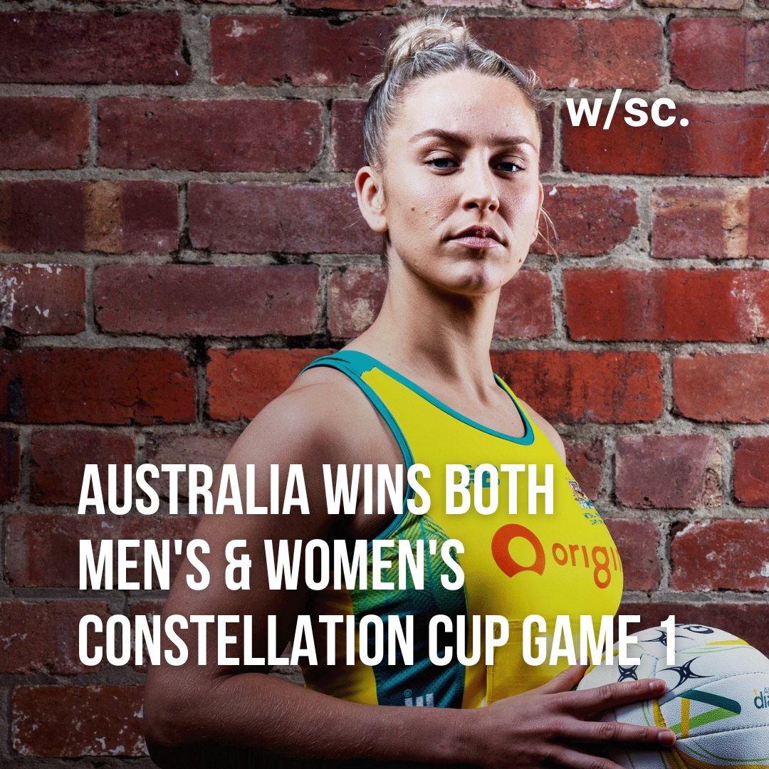 womenssportclub's tweet photo. Australia Men's & Women's Teams take Game 1 of the Constellation Cup.
#diamonds #kelpies #constellationcup #netballchaos #netballnz #netballaustralia #netball https://t.co/3iToQYEQ4p