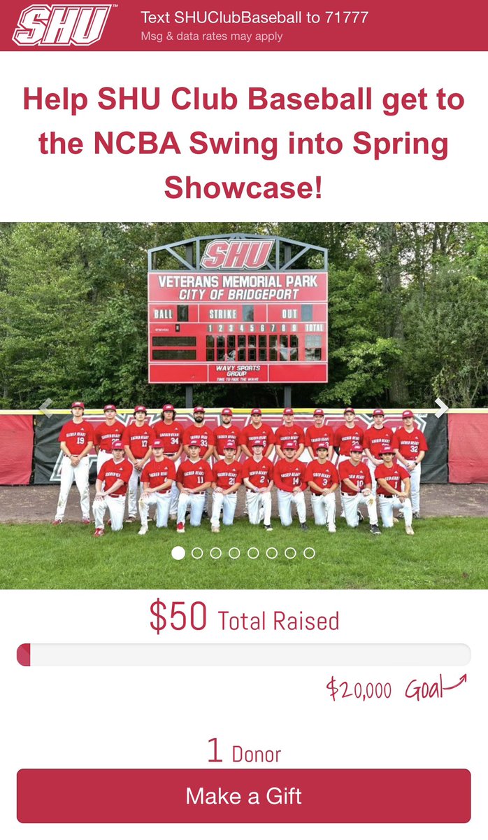 Sacred Heart Club Baseball tweet media