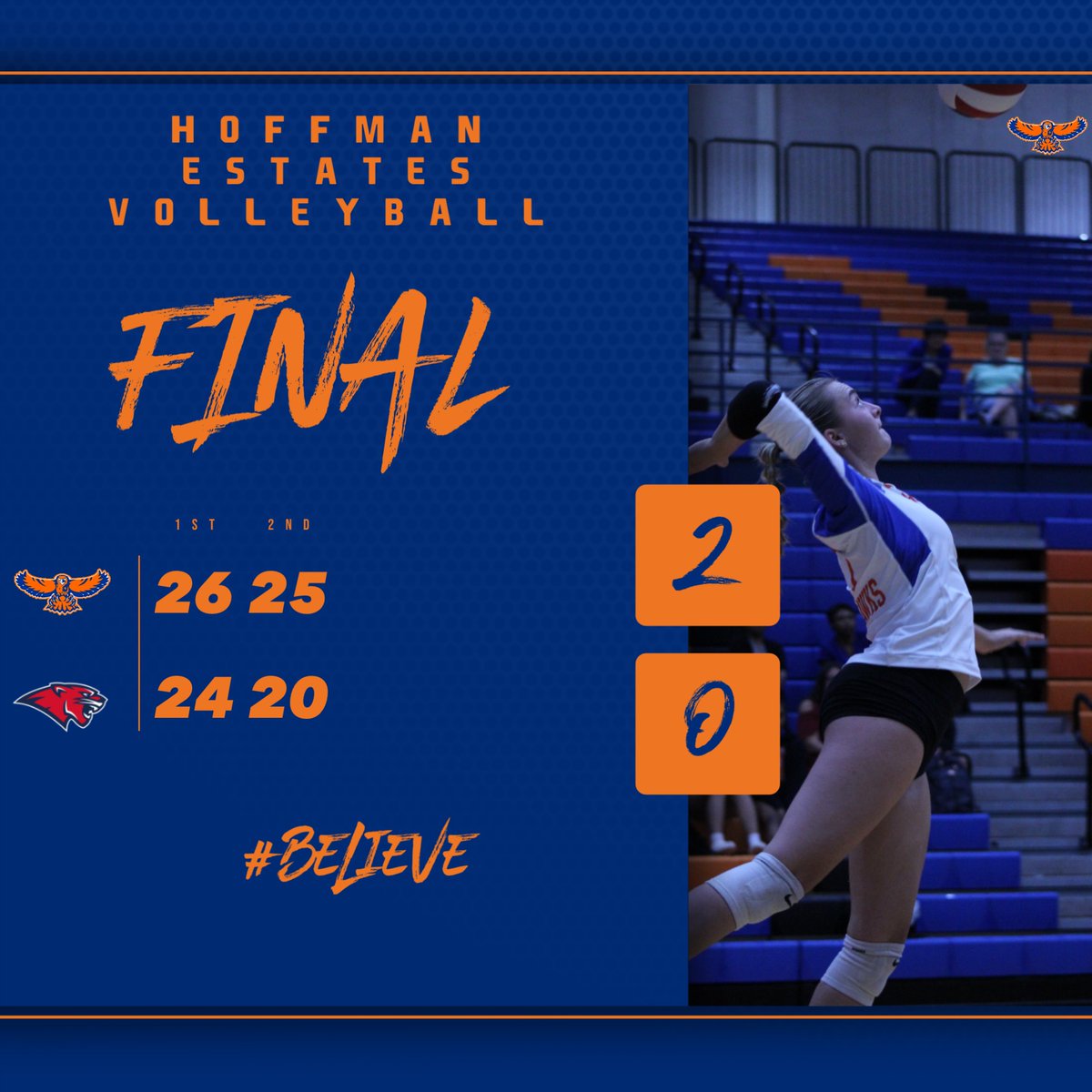 HEHSGirls_Vball's tweet image. The Hawks pick up a big road win at Conant in 2 sets to improve to 22-10 on the season! We also clinched 3rd place in the MSL West with this victory! #BELIEVE