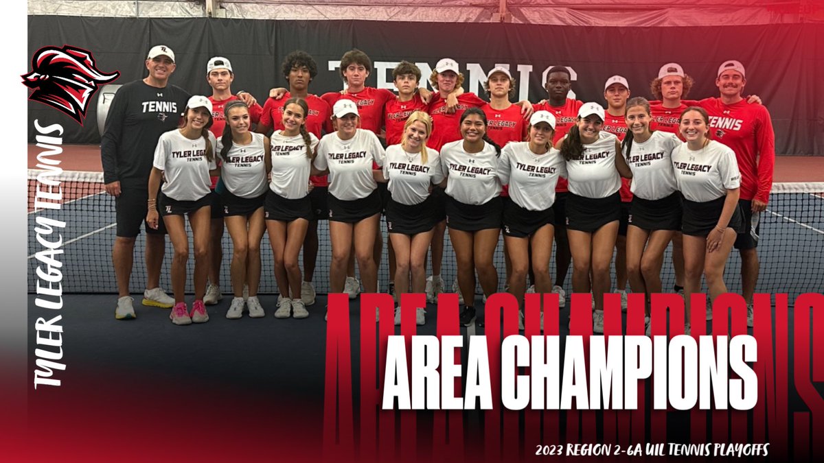 TYLER LEGACY TENNIS 🏆🏆🏆🏆 (@tylerlegacytenn) on Twitter photo 🏆Area Champions 🏆
Tyler Legacy takes the win over Mansfield Legacy 10-0 and moves to 19-2 on the season !! Next up Regional Quarterfinals vs Wylie @ Sulphur Springs 10/17 - 330pm !! #Rise🆙TL🎾 #Elite8
<a href="/TylerISD_Ath/">Tyler ISD Athletics</a> <a href="/TLRedRaiders/">Tyler Legacy High School</a> <a href="/BrandonOSports/">Brandon Ogden</a> 🏆Area Champions 🏆
Tyler Legacy takes the win over Mansfield Legacy 10-0 and moves to 19-2 on the season !! Next up Regional Quarterfinals vs Wylie @ Sulphur Springs 10/17 - 330pm !! #Rise🆙TL🎾 #Elite8
<a href="/TylerISD_Ath/">Tyler ISD Athletics</a> <a href="/TLRedRaiders/">Tyler Legacy High School</a> <a href="/BrandonOSports/">Brandon Ogden</a>
