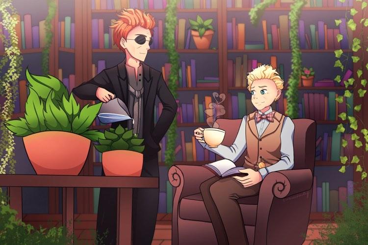 EmbraceArt's tweet photo. @smol_ghosts I've become very obsessed with Good Omens lately so my art reflects that https://t.co/AgqaREySyr