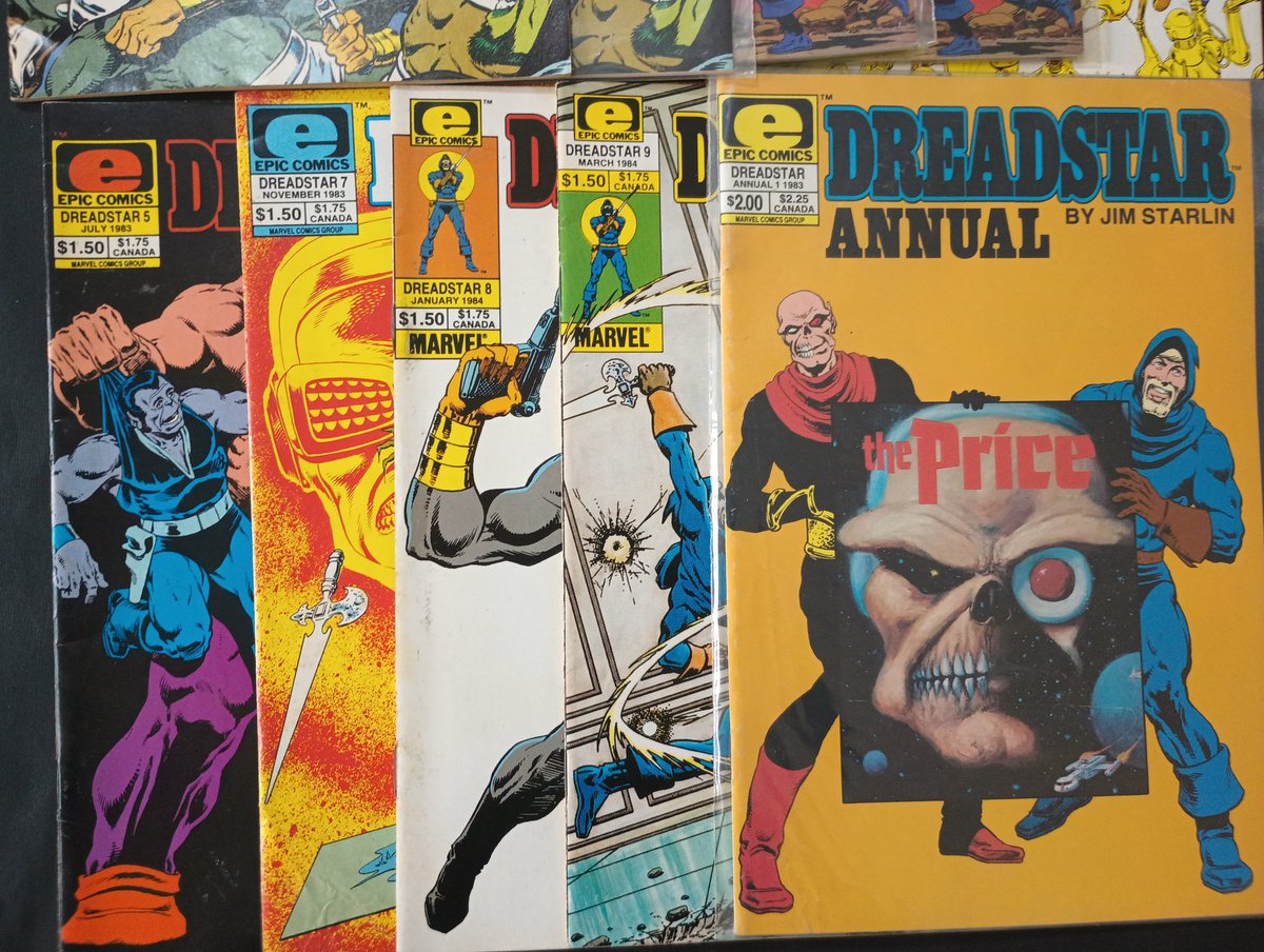 wandascomix's tweet photo. While perusing my "not Marvel" boxes I found these signed beauties. All of them are signed. Happy Thursday!

#epiccomics #dreadstar #jimstarlin #vintagecomics #comicscollector https://t.co/MPqo6zOOz1