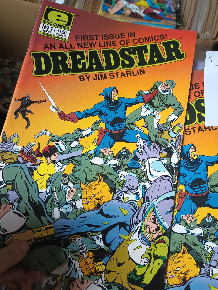 wandascomix's tweet photo. While perusing my "not Marvel" boxes I found these signed beauties. All of them are signed. Happy Thursday!

#epiccomics #dreadstar #jimstarlin #vintagecomics #comicscollector https://t.co/MPqo6zOOz1