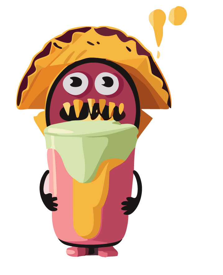 Fantoga's tweet photo. @Vonster Tried Text-to-Art. "Taco Monster vomiting into my best friend's milkshake" = This Masterpiece https://t.co/aFe8HlcsLP