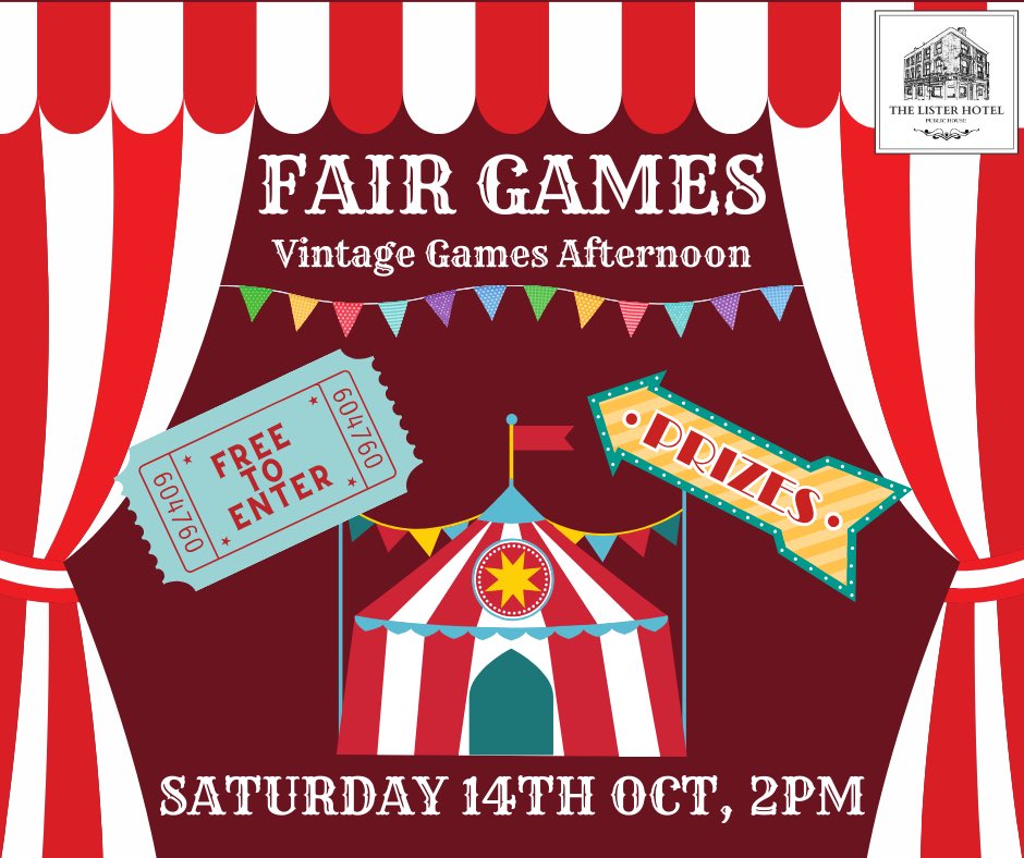 Join us Saturday 14th oct for some fun vintage fair games! 🎪