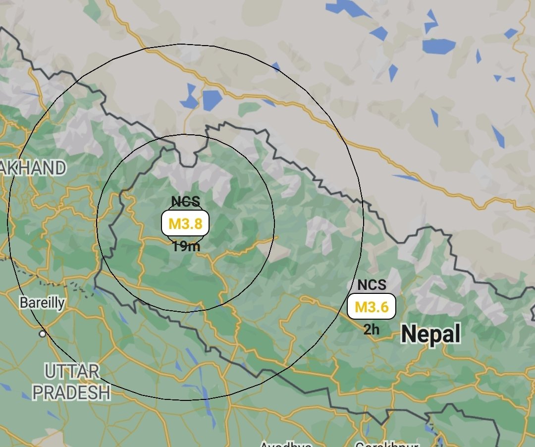 TheCommonman001's tweet photo. 2nd earth quake in Nepal in last 3 hours. https://t.co/t7Mrl8vFuz