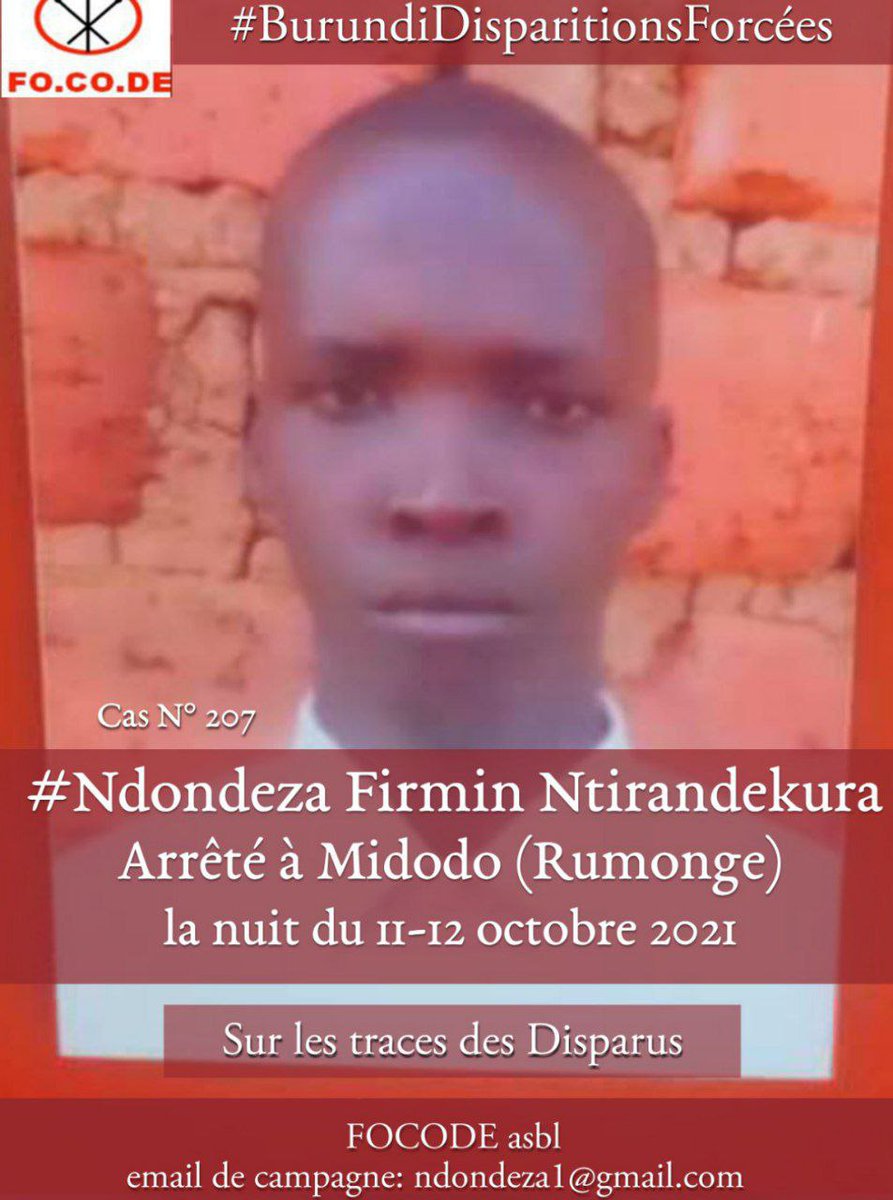pnininahazwe's tweet photo. Le 12.10.2021, vers minuit, le renseignement militaire a arrêté à leur résidence à #Midodo (Rumonge) :
Alexis Nimubona
Ses fils Éric Nduwamungu et Gabriel Nsabiyumva
Son employé Firmin Nirandekura.
Opération dirigée par Lt-Col. Libère Niyonkuru.
Où sont-ils ? #Burundi #Ndondeza https://t.co/cYqX4HoWGu