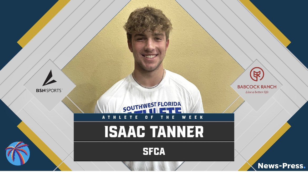 News-Press HS Sports (@nphssports) on Twitter photo Congrats to <a href="/SFCAAthletics/">SFCA Athletics</a> Isaac Tanner for being voted <a href="/TheNewsPress/">The News-Press</a> #athleteoftheweek
sponsored by <a href="/babcockranchfl/">Babcock Ranch</a> for Oct. 2-7. Tanner received a T-shirt courtesy <a href="/BSNSPORTS_SWFL/">悅悅</a> and a bag from <a href="/hssportsawards/">USA TODAY High School Sports Awards</a>. Look for the next poll Monday at news-press.com. Congrats to <a href="/SFCAAthletics/">SFCA Athletics</a> Isaac Tanner for being voted <a href="/TheNewsPress/">The News-Press</a> #athleteoftheweek
sponsored by <a href="/babcockranchfl/">Babcock Ranch</a> for Oct. 2-7. Tanner received a T-shirt courtesy <a href="/BSNSPORTS_SWFL/">悅悅</a> and a bag from <a href="/hssportsawards/">USA TODAY High School Sports Awards</a>. Look for the next poll Monday at news-press.com.
