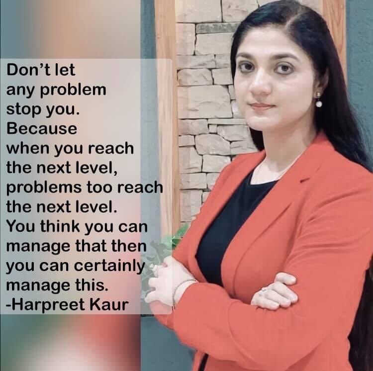 HarpreetKaurUN's tweet photo. Don’t let any #problem stop you. Because when you reach the #nextlevel, problems too reach the #nextlevel. You think you can #manage that then you can certainly #manage this.
-Harpreet Kaur https://t.co/zhUa6YYkGF