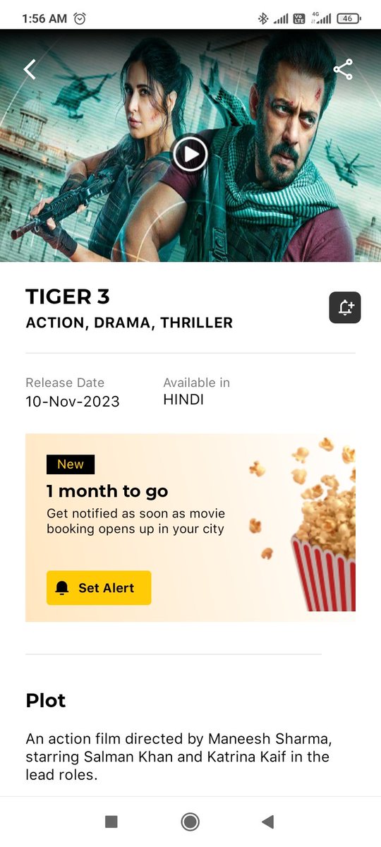 Love4MAkshay's tweet photo. #Tiger3 Release Date 10 Nov 2023 as per PVR app. @yrf
@BeingSalmanKhan 
#Tiger3Trailer https://t.co/NCmFvfI7MM