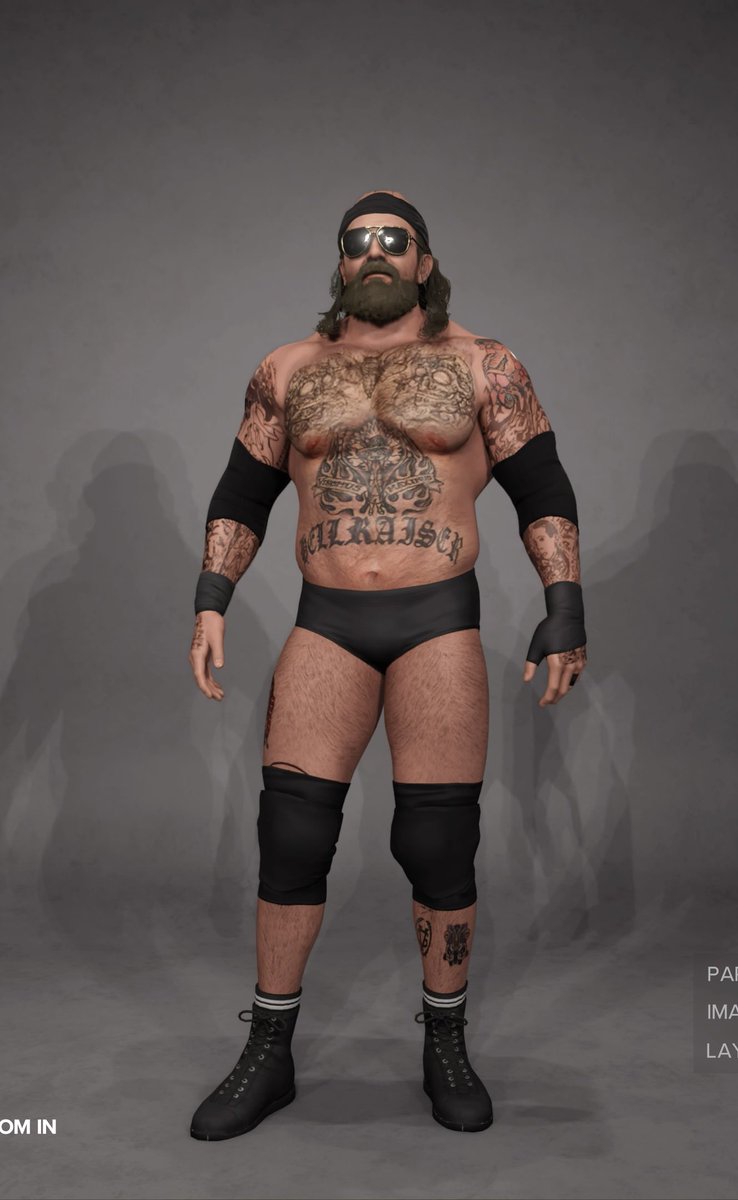 MPCAWS's tweet photo. a preview of @andycomplains on #WWE2K23
 
the mustaches in this game are terrible. liking the beard much better.

#AEW #ButcherandBlade https://t.co/pcX2UJLv3t
