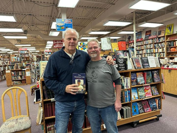 The great Chicago journalist Dave Hoekstra and I after an amazing book signing at our store. Thrilled that he himself was thrilled enough to offer to write a history of Frugal Muse after last night's event! Article forthcoming in one of Chicago's great newspapers or magazines!