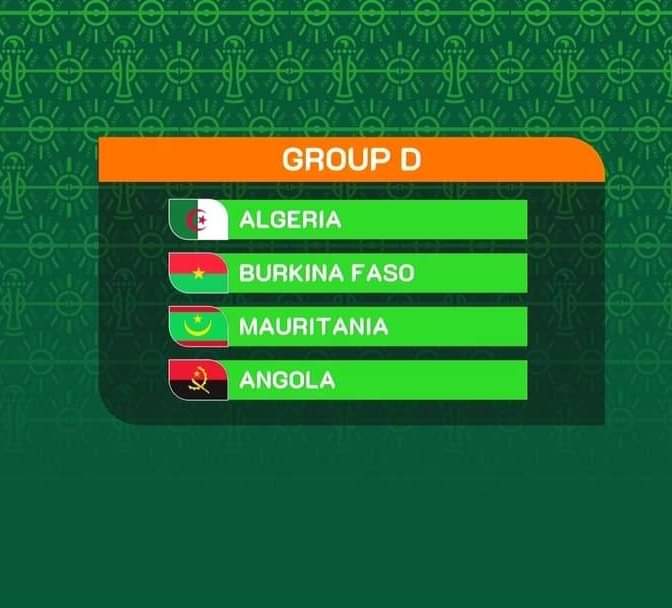AddadAbdelmalek's tweet photo. 🟥 الجزائر في المجموعة الرابعة في الدور الأول من كأس أمم إفريقيا 2023: 
-الجزائر🇩🇿
-بوركينافاسو
-موريتانيا
-أنغولا https://t.co/bwcj0vJWA7
