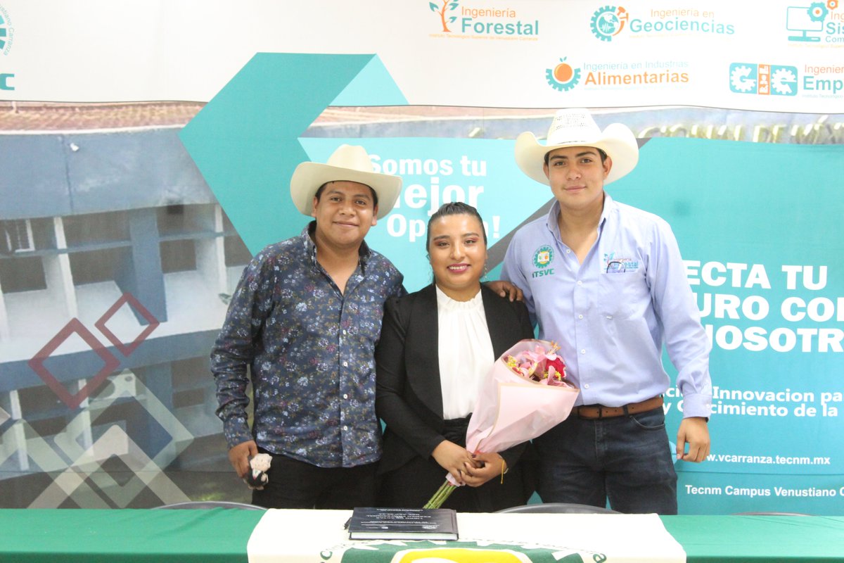 TItsvc's tweet image. ¡Enhorabuena!

La comunidad Pericos Tec, la felicita a usted y a su apreciable familia deseándole el mayor de los éxitos en esta nueva etapa, Ingeniero Forestal Laura Vianey León González.

Gracias a toda nuestra familia, únete a #Pericostec
#IFOR
#TecNM #launopuebla