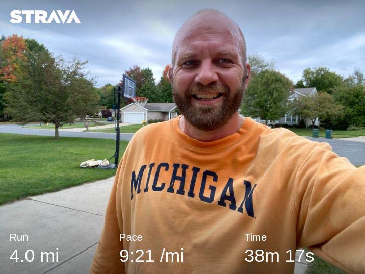 KeithPiccard's tweet photo. Day 12 of 377 days until @GRMarathon 2024 & my #AI program has me doing 4 moderately paced miles, along with the #OctoberPlankChallenge. @MikeREarnshaw @martian434 @ziz87 @RyanBJackson1 @mccreah10 @MistahBruno @NathalieR71 @fit_leaders @MelindaHoward4 @ValChavez2018 https://t.co/X5pEESj2JX