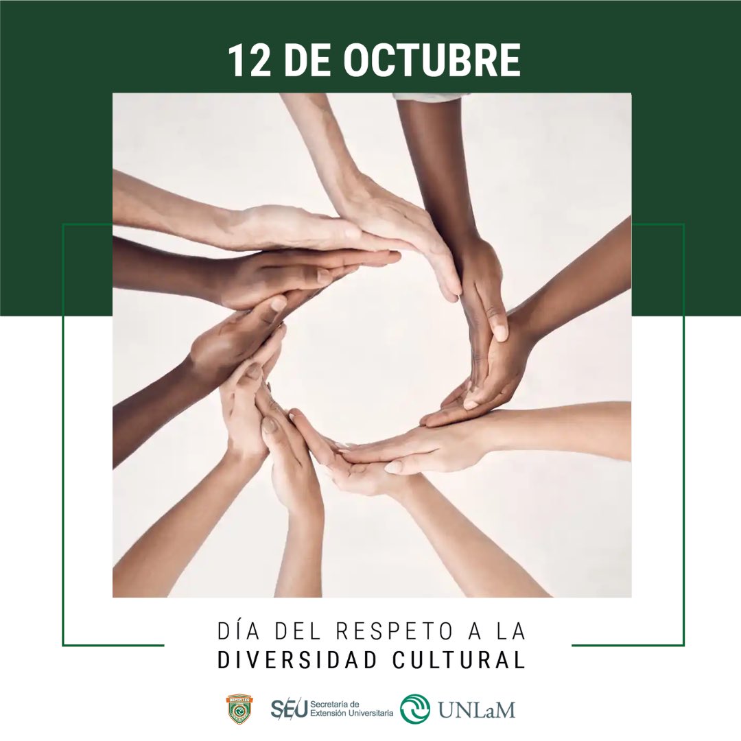 Desde la Secretaría de Extensión Universitaria de UNLaM conmemoramos el “Dia del Respeto a la Diversidad Cultural” y los invitamos a reflexionar sobre el diálogo intercultural .