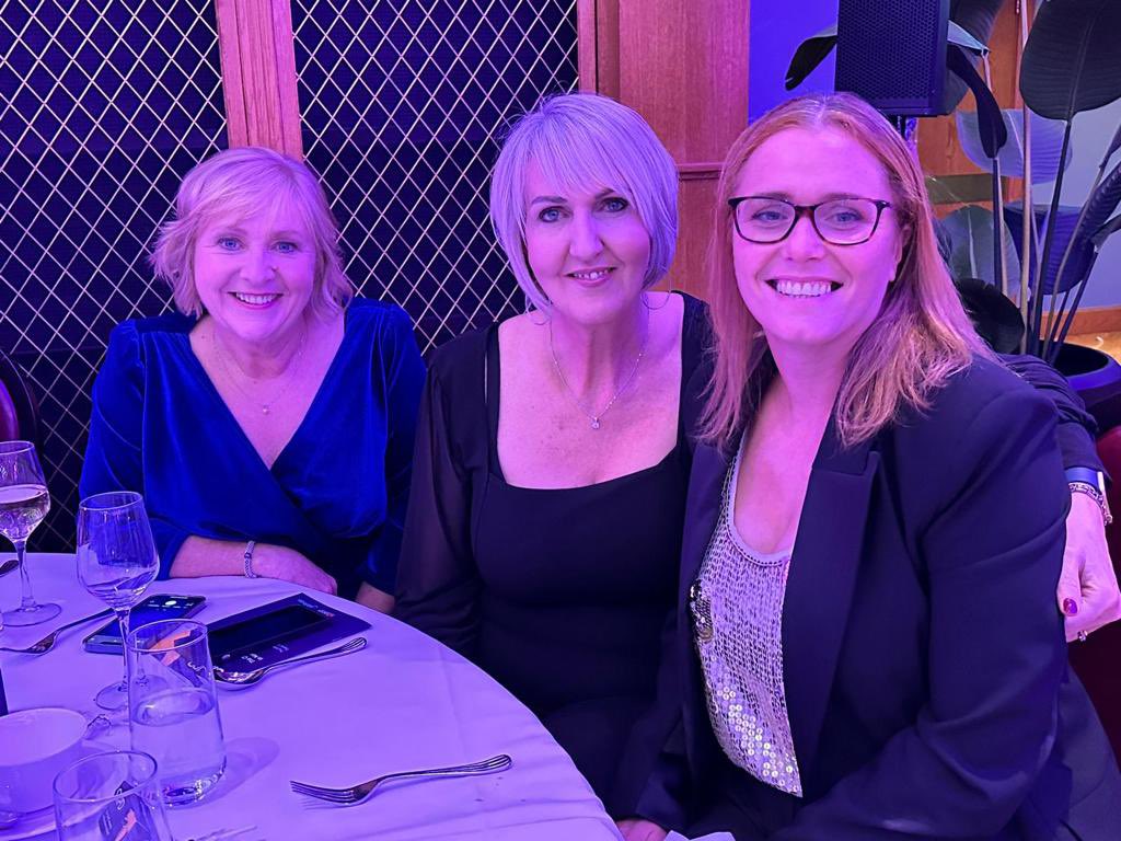 PaulakellyNI's tweet photo. @jacquik2114 & team from
@Translink_NI at the @CIPD_NI awards tonight.
#CIPDAwards #Network #HR https://t.co/sbL4tv1hd2