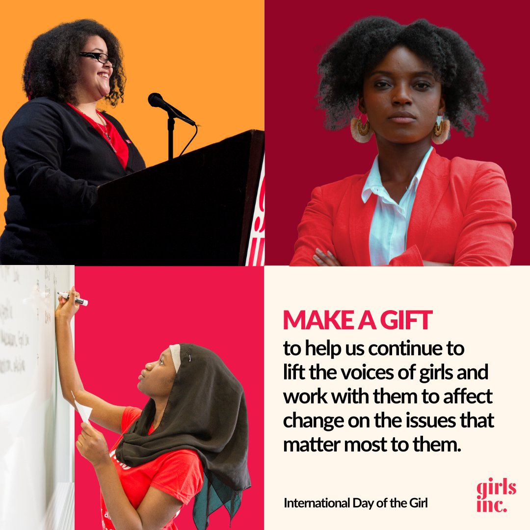 Keep International Day of the Girl going. Make a gift to help us continue to lift the voices of girls and work with them to affect change on the issues that matter most to them. Donate by visiting girlsincofchicago.org/donate #ChampionForGirls #IDOTG #DayoftheGirl #PowerfulGirls