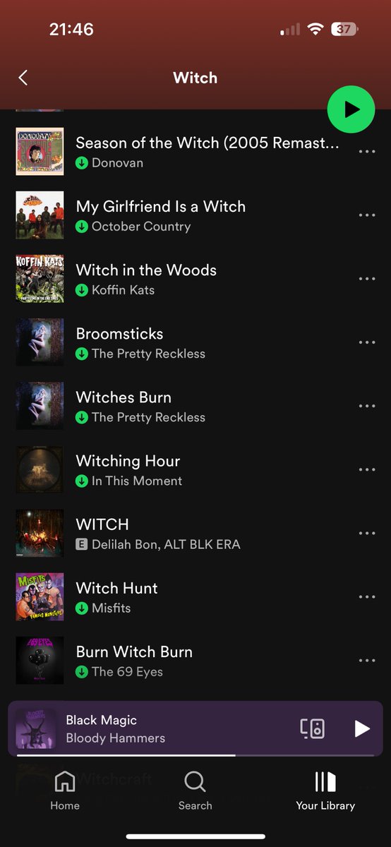 TheOneJBass's tweet photo. Immediately added to my witch playlist @DelilahBon_ Thank you for such a great and powerful song https://t.co/Y5qUIttCbC