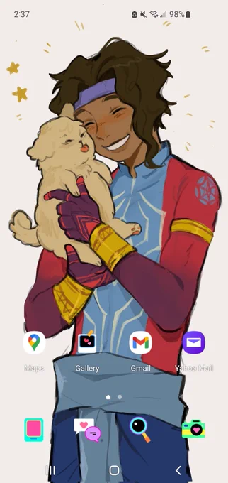 Guys I think I like a certain character ... but I could just be seeing things   Lock screen Home screen Last song Last photo
