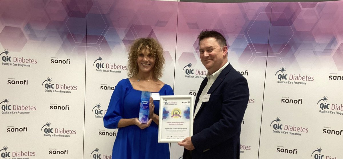 Very proud to have won prestigious Best Diabetes Education Programmes with <a href="/CDEPdiabetes/">CDEP</a> for Healthcare Professionals in Diabetes Quality in Care award 2023
All we want is improve quality and safety of care for all people with diabetes whoever and wherever they are