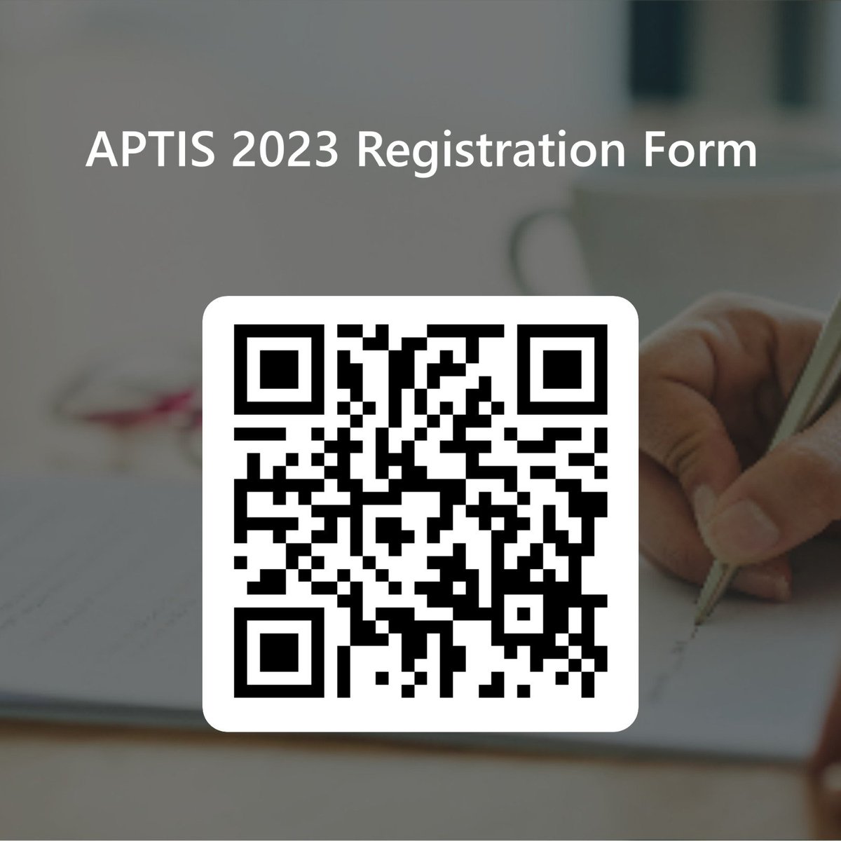 Less than a month left until #APTIS2023! If you haven't already, we invite you to register and attend this 5th edition on the teaching and learning that matter today. 📍 @TranslateQUB 📅 1-3 November Scan the code or follow the link to register: forms.office.com/e/LC6ZMLTs0B