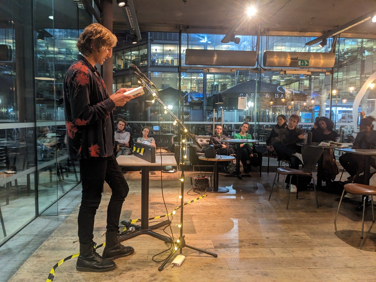 juliannepachico's tweet photo. πππππ A five star evening of our first #NewWritingLive event, thanks to our headlining act Nicholas Padamsee and @uealdc student readers! πππππ https://t.co/KCCQXCITxi