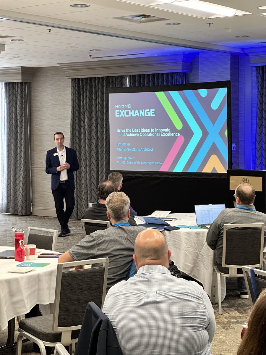 Minitab's tweet image. We had a great turnout at our Minitab Exchange event in Minneapolis, MN on Monday! Great presentations, discussions, and networking! #StatisticalProcessControl #MinitabExchange