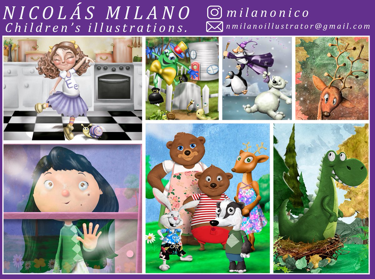 Nicolasmilano's tweet photo. Children's Illustrator available. 
15 years of professional experience.
Reasonable prices. https://t.co/Q1av5DzjUh