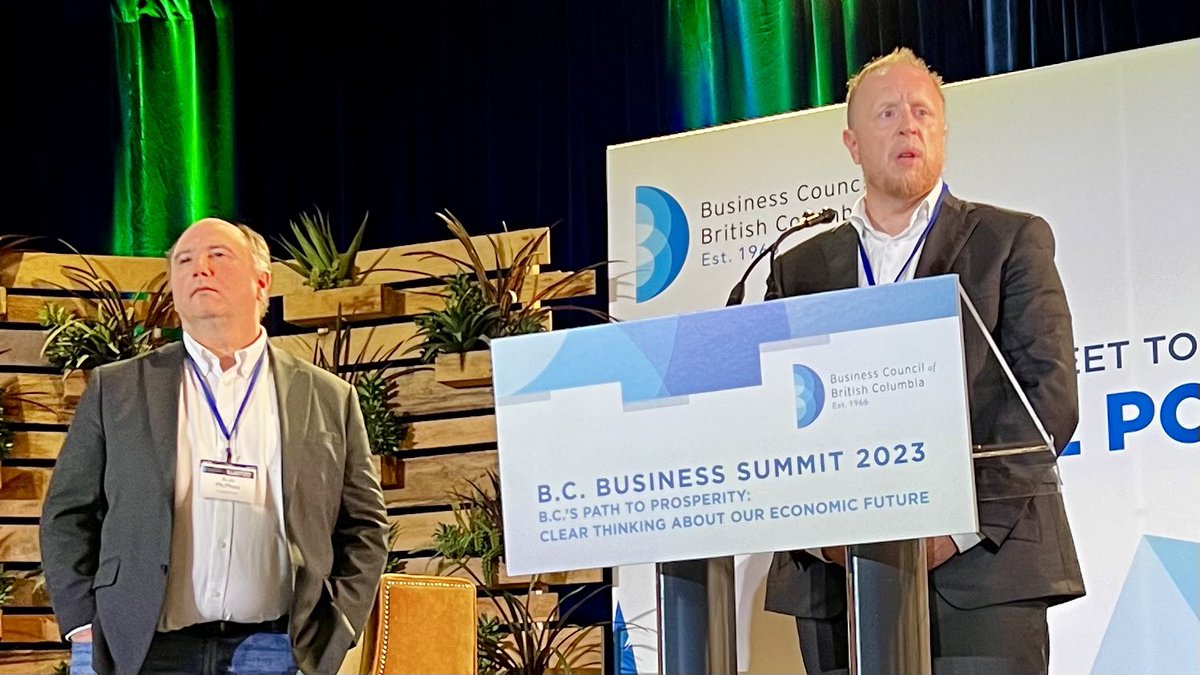 sjmuir's tweet photo. Congrats to @BizCouncilBC CEO Laura Jones @BCBCLaura for delivering an absorbing #BCBizSummit at the Hotel Vancouver today. From housing to AI, technology and growth, it has started some important conversations. https://t.co/KfQTPRyJc9