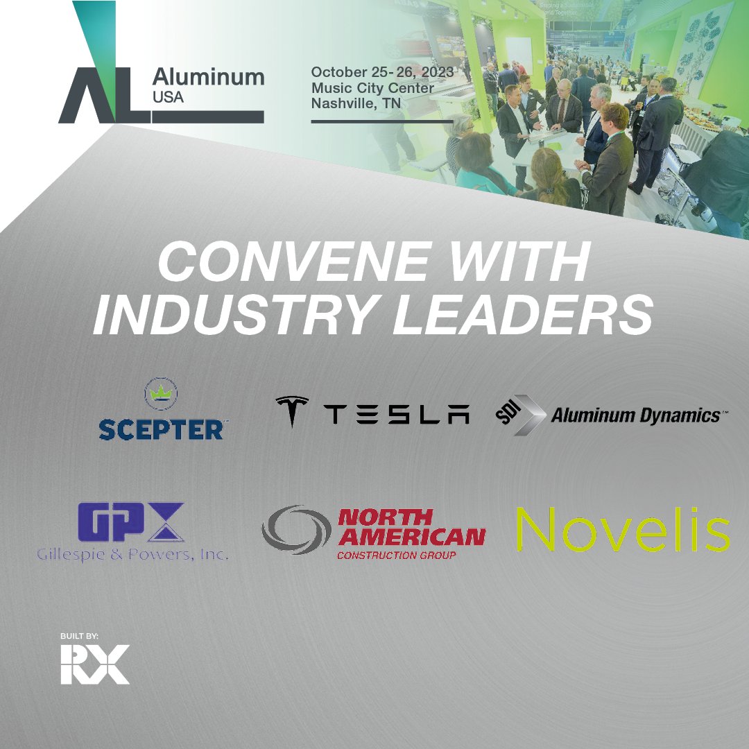 The industry’s biggest companies have already registered for ALUMINUM USA – have you secured your spot? Experience the hype yourself and register today: bit.ly/3ZQlRxr