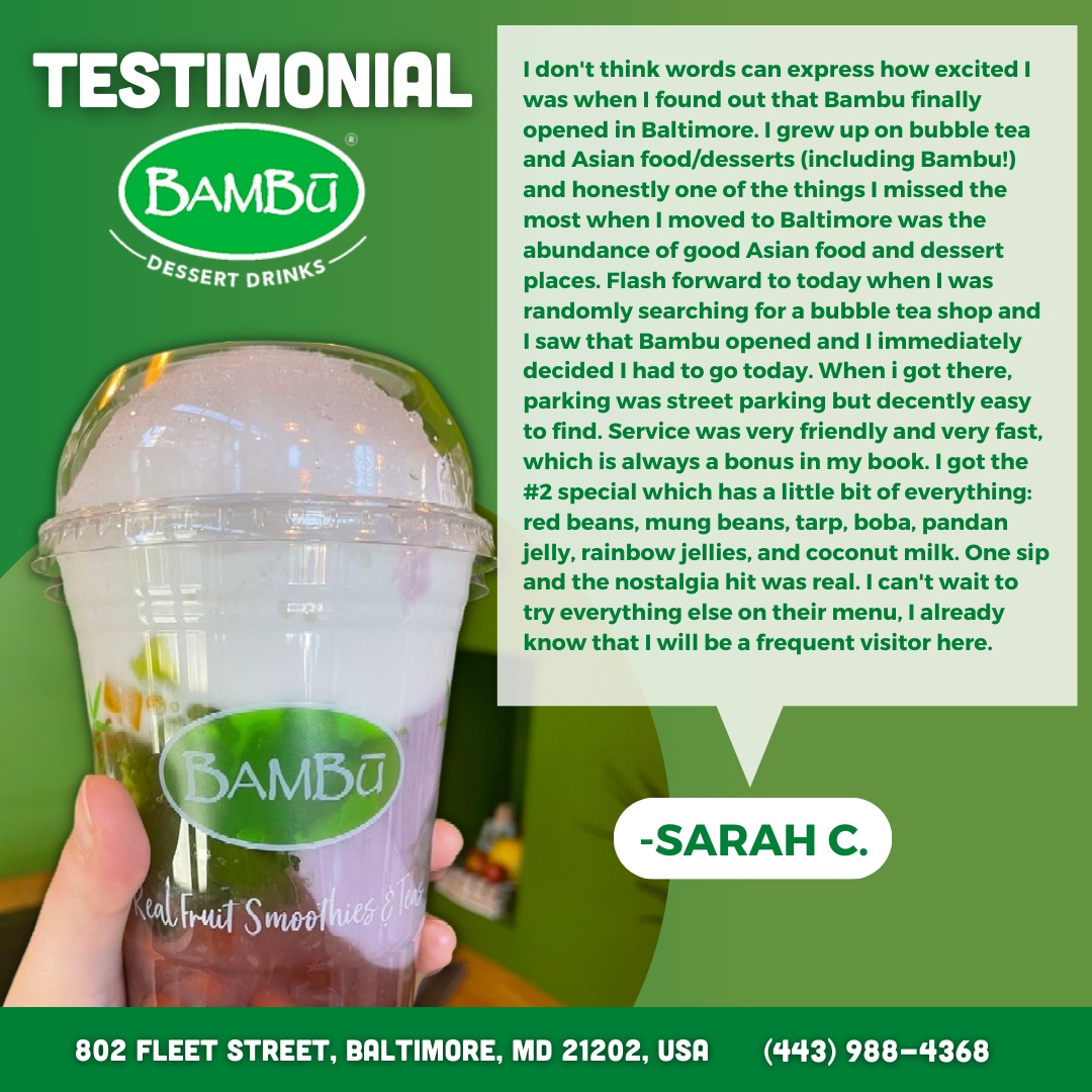 Sending a heartfelt 'Thank You' to Sarah for her wonderful feedback! 😊 

We're thrilled that you found us in Baltimore and had such a nostalgic and delightful experience. Your kind words truly mean the world to us! 🌟 

#CustomerAppreciation #ThankYouSarah #BaltimoreEats #Bam...