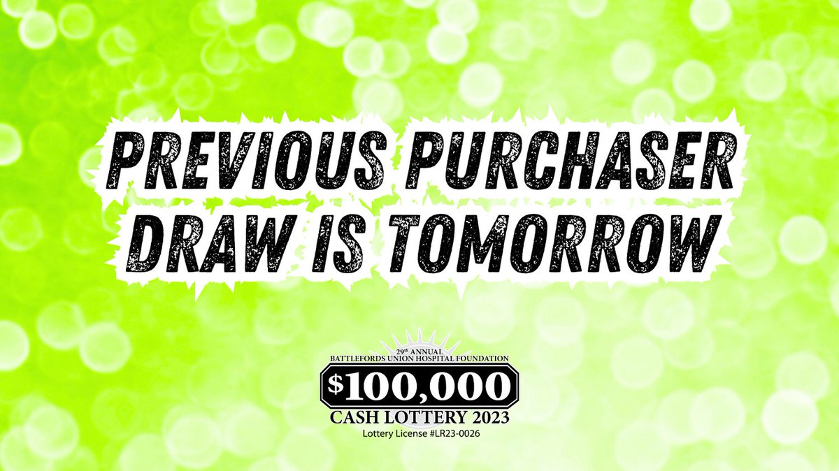 Will you be one of our lucky WINNERS!?!?

Tomorrow morning will feature the Previous Purchaser Draw for $10,000 and x8 BONUS Draws for $2,500 each!

Stay Tuned.

#buhfoundation
#cashlottery
#saskatchewan
#northbattleford