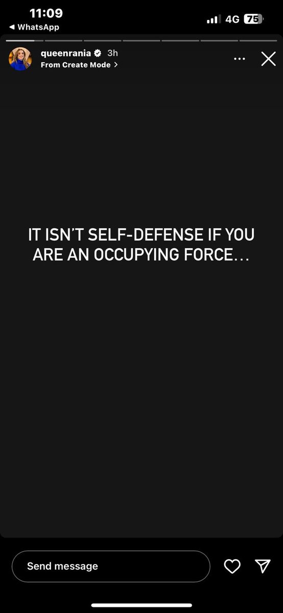 The Queen of Jordan’s Instagram story: