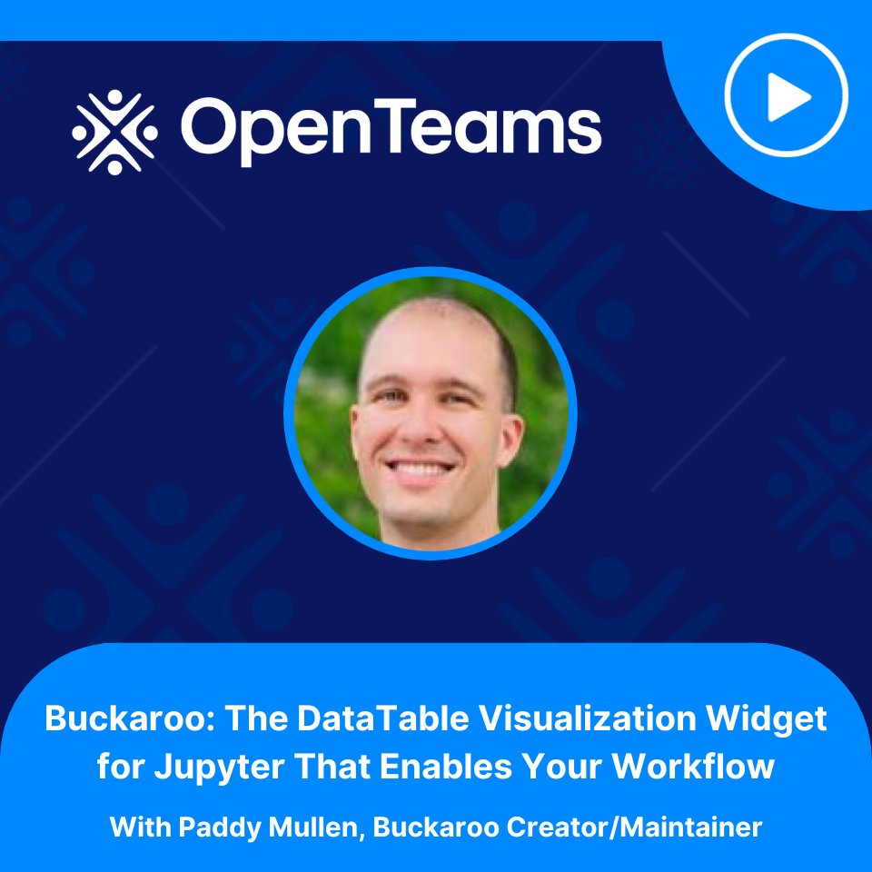 Listen in as creator/maintainer <a href="/paddy_mullen/">paddy_mullen</a> demonstrates Buckaroo, a data-wrangling assistant for pandas/Jupyter: Quickly &amp; easily create rich DataFrame views, calculate summary stats, perform data cleaning &amp; more.

🗓️19 Oct 2023
🕚1-2 PM EDT

Register: us06web.zoom.us/webinar/regist…