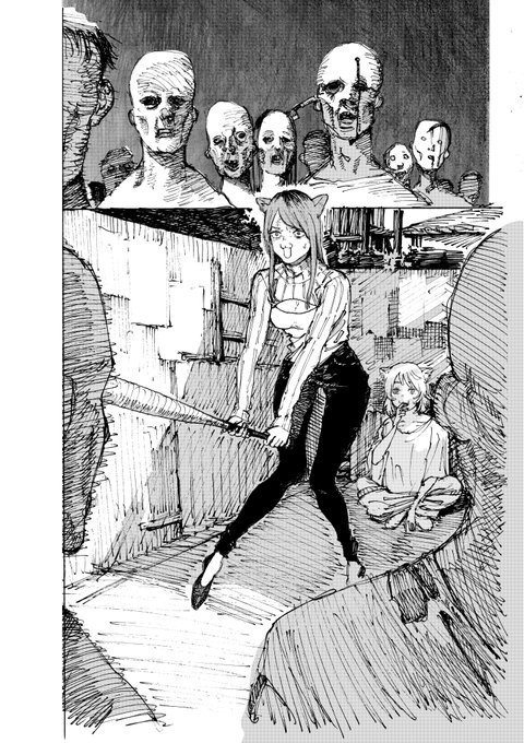 個人的に大ファンの松林頂先生( )にカンサイとヤニねこスケブで描いてもろた!!!!!!!!!!!ゾンビもので描いてもらえるとは思えなかったのでうれし～～～～～～!!!!!「ゾンビバット」めちゃくちゃスタイリッシュで面白いの買ってください 