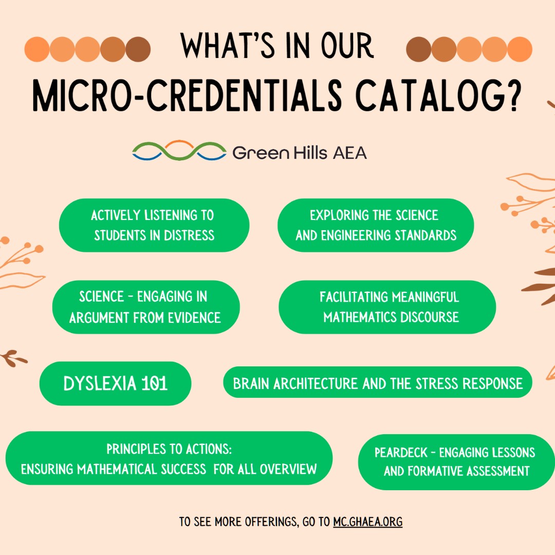 greenhillsaea's tweet photo. Our micro-credential library is PACKED with great material for educators! 📚💻

With over 55 offerings, these self-paced courses are perfect for busy teachers and coaches with flexible learning options. 

For more information, check out our site at https://t.co/BBGEBOibqI! https://t.co/7qHswDliGT