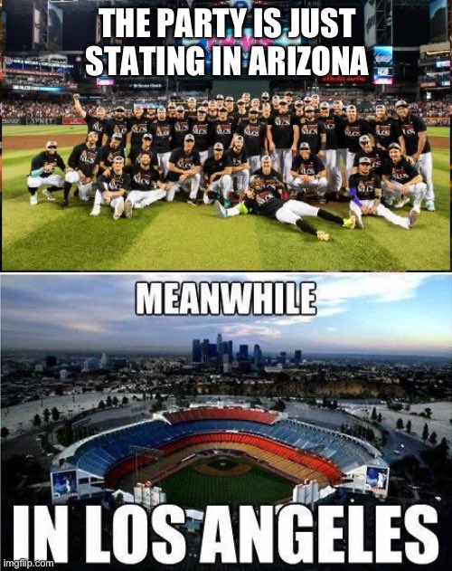 TiggerLovesYou's tweet photo. Congrats to the @Dbacks! Watching the @Dodgers lose in the postseason doesn’t get old. I updated this meme for 2023. #BeatLA ⚾️ https://t.co/sR0GNucVTX