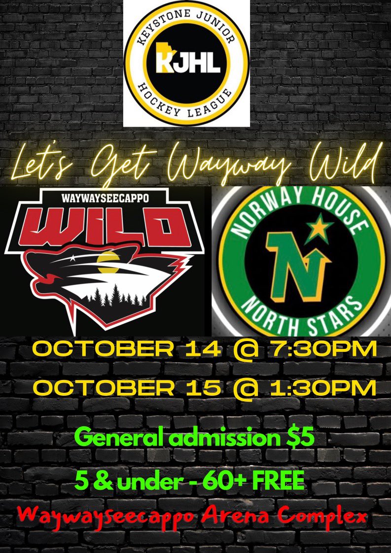 This coming weekend we host <a href="/KJHLNorthStars/">Norway House North Stars</a>. #KJHL