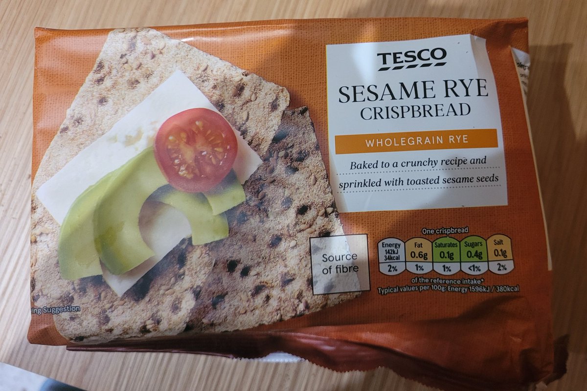 debkendale's tweet photo. @Tesco have you stopped stocking one of my favourite  #healthy products?  I swapped to this when Ryvita started tasting like cardboard. This has great flavour and crunch and is full of valuable fibre. Why is it disappearing? #sad https://t.co/iD0diYqa8D