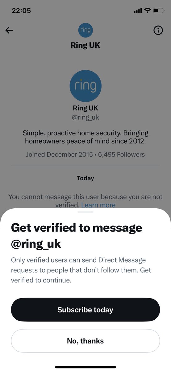 mclellan188's tweet photo. @ring_uk This is what I get when I try to dm @ring_uk https://t.co/m4LAAm4vcl