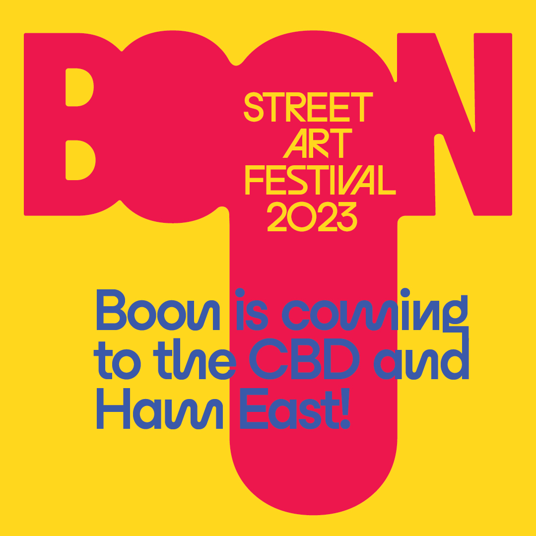 Boon is Back!! Our annual Boon Street Art Festival is on, and this year we’re spreading the aroha to both the CBD AND Ham East!

From the 3rd-5th November we will be painting 7 stunning murals as well as running our first ever ‘Boon Art Hunt’

Stay tuned for this years map…