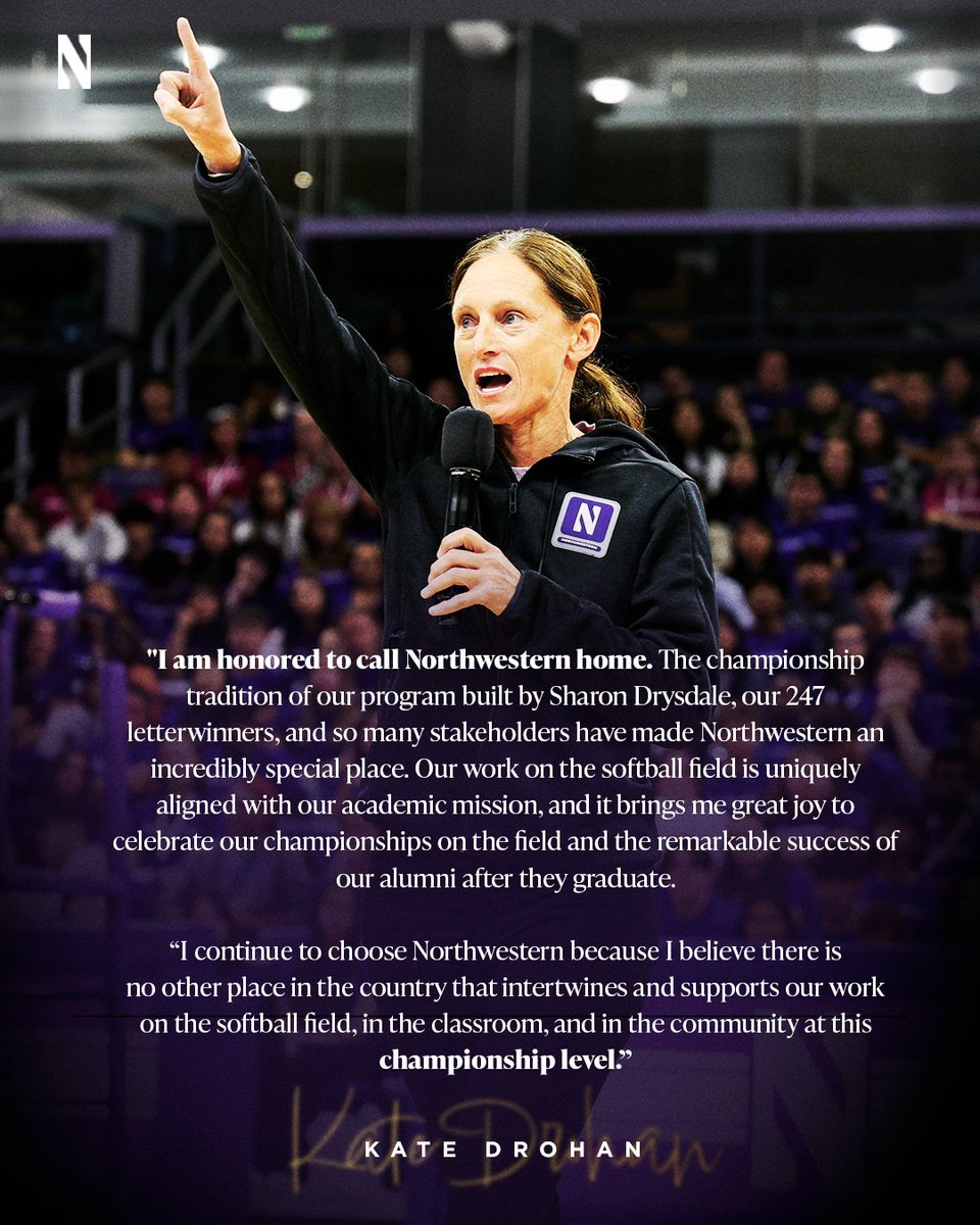 "I am honored to call Northwestern home." 😻

📰 bit.ly/DrohanExtension