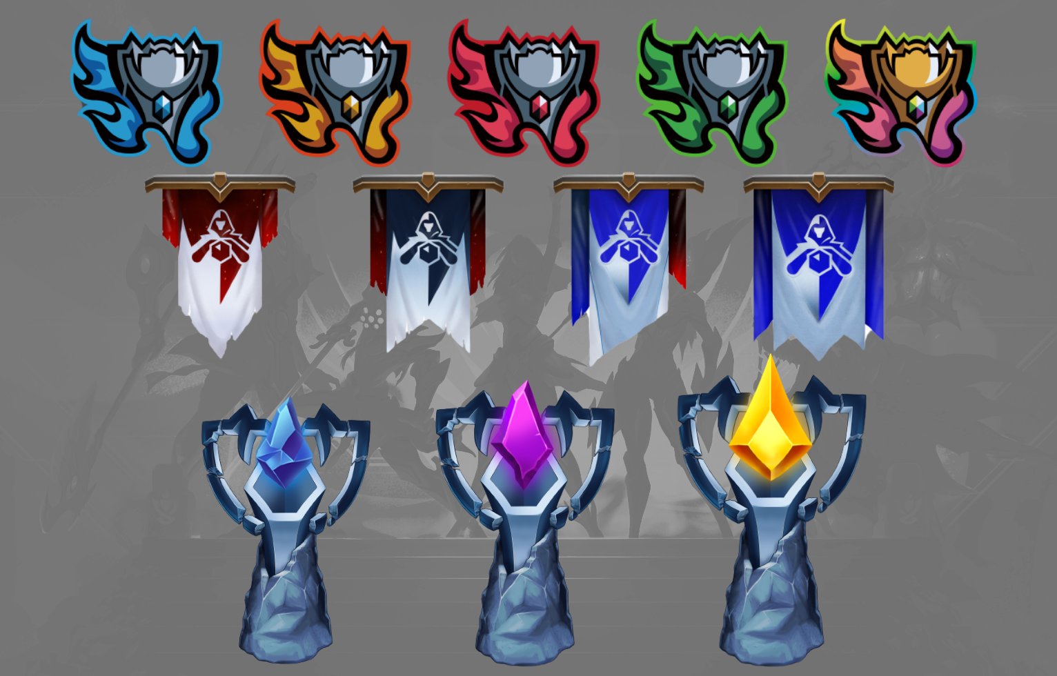 League of Legend Clash Rewards, Trophies, Banners, Frames