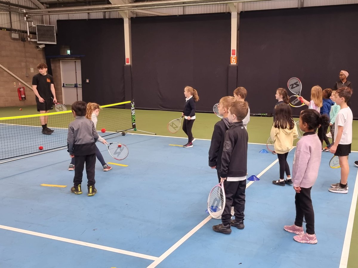 OxgangsPS's tweet photo. P3a showing their racquet skills at a tennis festival at Craiglockhart Tennis Centre @Ed_Leisure  Thanks to all the organisers for giving them such great experience! 🎾🙌🙏 https://t.co/nvbmM322o1