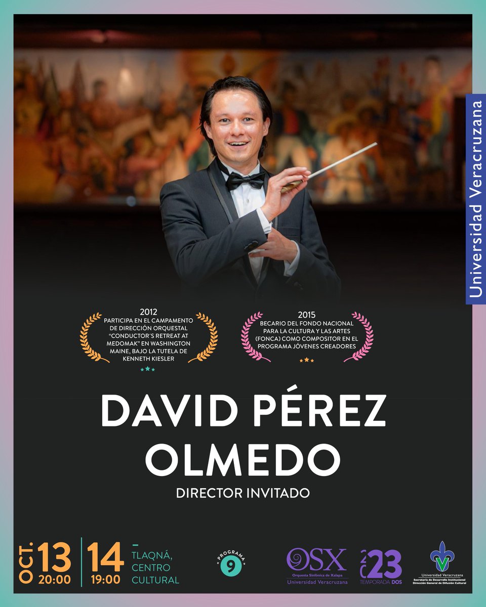 OSXUV's tweet photo. ¡David Pérez Olmedo, Director Invitado para el concierto de 🎼Música de Videojuegos🎼 con #TuOSX!🎮
📆Viernes 13 de octubre l 20:00 h l y Sábado 14 de octubre l 19:00 h l Tlaqná Centro Cultural
🎟️¡Quedan pocos boletos! Adquiérelos en: https://t.co/chN34DXK6d https://t.co/ntKU5LwTBi