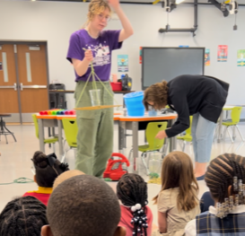 Pre K- 2nd grade students at West Dallas STEM School were treated to a WOW! Show by SciTech. Students had fun learning about force. WDSS faculty like Mr. Geiger &amp; his bearded dragon/class pet, as well as the SMU Simmons WDSS team were on hand to see the kids enjoy the show.