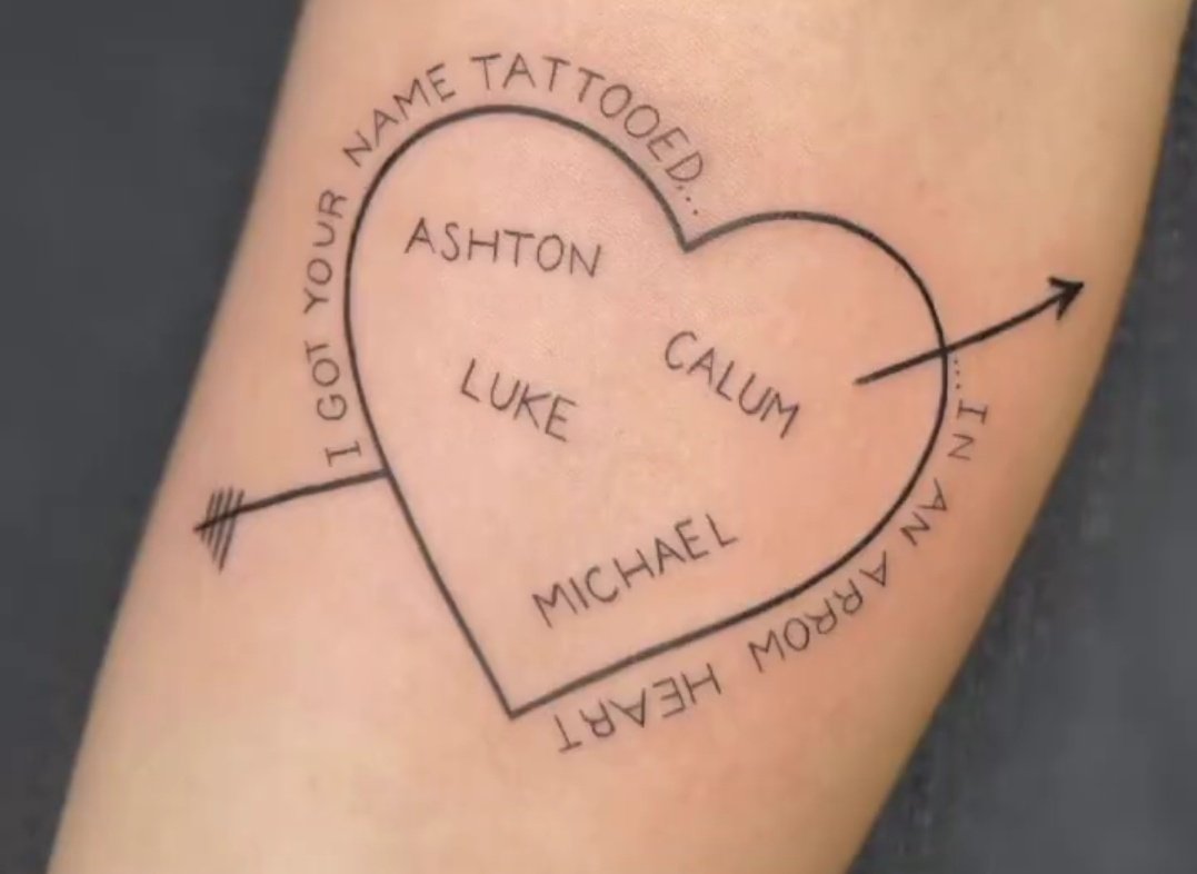wikixx332's tweet photo. I got your name tattooed in an arrow heart... @5SOS @Michael5SOS @Calum5SOS @Luke5SOS @Ashton5SOS 

#5sosgliwice #5sosshowgliwice #5sos #5sosshow https://t.co/DUEcBkbJ49